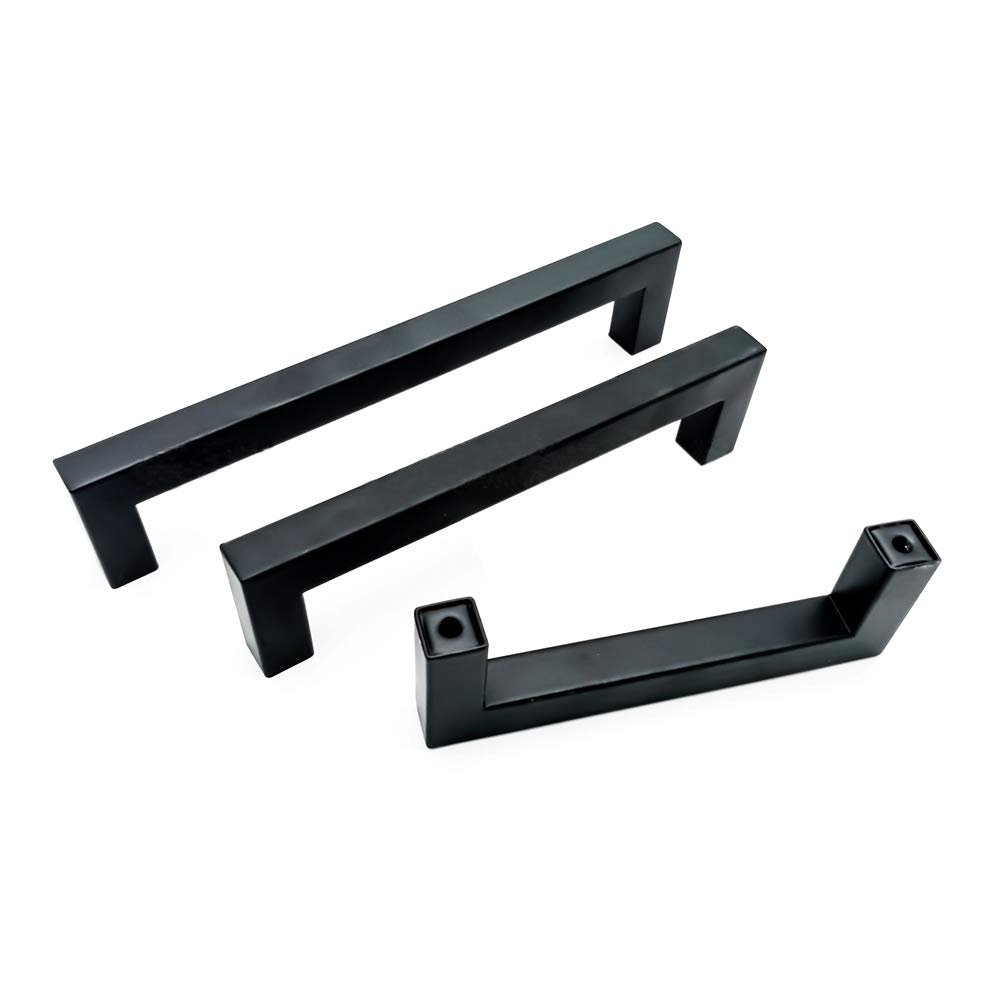 BOZONLI Black Stainless Steel Cupboard Handle, Kitchen Door Handles Cabinet Drawer Knobs and Pulls, 192mm, 2 Pack