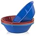 Metro 28-ounce Plastic Bowls for Cereal or Salad | set of 8 in 4 Assorted Colors