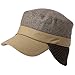 Mens Winter Baseball Cap with Ear Flap Hats Hunting Cold Weather Fitted Hats Trapper Military Cap Cotton Lined Unisex