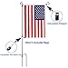 BonyTek Garden Flag Stand Flagpole, Black Wrought Iron Small Flag Stand for Yard Garden Flag Pole Flag Holder with Garden Flag Rubber Stopper and Anti-Wind Clip - 36.22