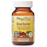 MegaFood, Blood Builder, Daily Iron Supplement and Multivitamin, Supports Energy and Red Blood Cell Production Without Nausea or Constipation, Gluten-Free, Vegan, 60 Tablets (60 Servings) (FFP)