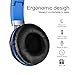 Aita Bluetooth Headphones Wireless Headset, Foldable On ear Headphones with FM Radio, Microphone, TF Card Reader and LED lights for iPhone Android Mp3 Tablet, BT816 (Blue)