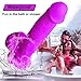 9.5 Inch Realistic Dildo, Dual Density Liquid Silicone Lifelike Penis with Strong Suction Cup for Hands-Free Play Flexible Cock Harness Strap-on Compatible Sex Toys for Vaginal and Anal Play (Purple)