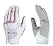 PGM Women's Golf Glove One Pair, Improved Grip System, Cool and Comfortable (White Pink, M)