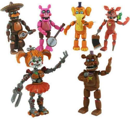 6pcs/Set Five Nights at Freddy Action Figure Toy FNAF Bonnie Foxy Freddy Fazbear Bear Figurines Toy
