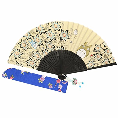Wise bird hand held folding japanese fan - f606(design …
