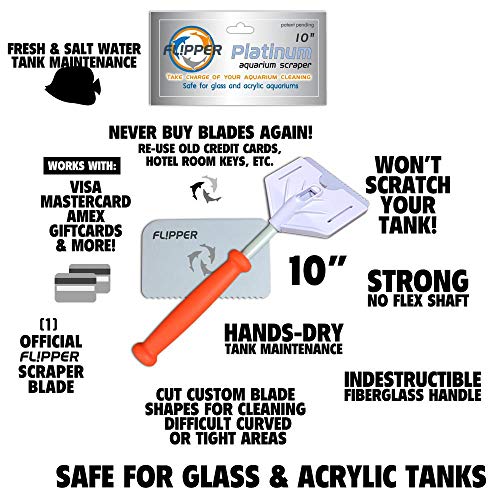 FL!PPER Flipper Platinum Aquarium Hand Scraper Tool Glass and Acrylic