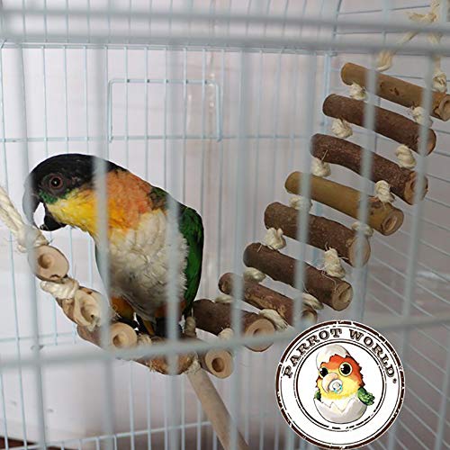 image for PIVBY Rope Step Ladder Bridge Bird Toy Cage Hammock Swing Toys for Par