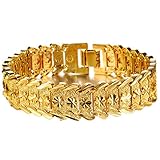 OVERMAL Fashion Jewelry Wholesale Fashion Jewelry Plated 18K Gold Men's Gold Bracelet