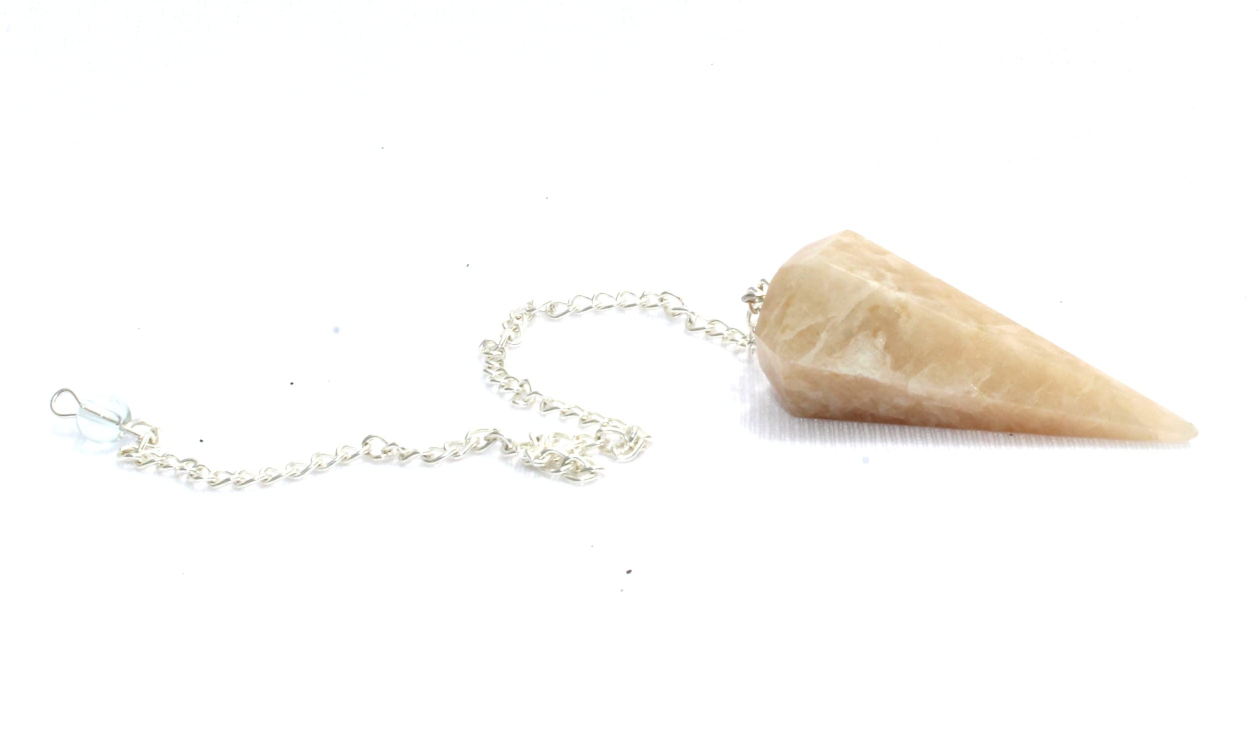 Jet International Moonstone Cone Shaped Pendulum Healing, Meditation, Protection from Evil Eye