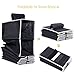 MaidMAX 10 Shelves Hanging Shoe Organizer for Closet with Strap Top and 10 Mesh Side Pockets, 54 Inches High, Black