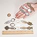 SUNNYCLUE 16PCS 8 Styles Mixed Color Bookmark Pendant Tray Kit Include 8pcs Oval Round Metal Bookmark Cabochon Setting with 8pcs Clear Glass Cabochon for DIY School Office Supplies Book Gifts Making