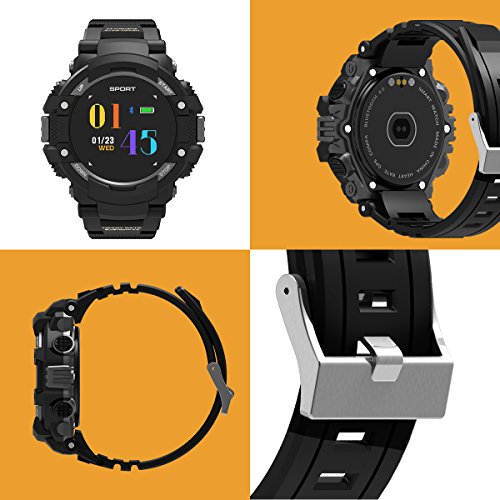 GPS Watch, DTNO.I F7 Outdoor Sports Watch for Men and Women with Pedometer, Altimeter, Barometer, Compass, Thermometer, Real-time Heart Rate Monitor, Various Activity Mode for Android and IOS