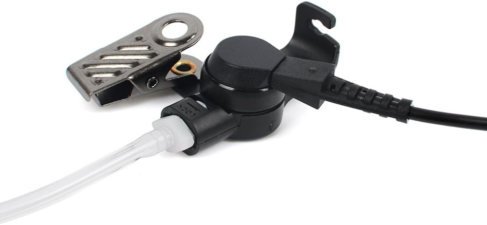 HYS 3.5mm Police Listen Only Acoustic Tube Earpiece with One Pair Medium Earmolds for Speaker Mics: Sports & Outdoors
