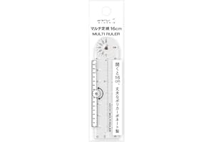 DESIGNPHIL 42263006 Midori Multi Ruler, 6.3 inches (16 cm), Transparent