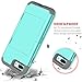 iPhone 8 Plus Wallet Case, ZAOX Heavy Duty Full Body Protection Mirror Wallet Design with Card Holder Dual Layer TPU Shockproof Kickstand Case Cover for iPhone 7 Plus/8 Plus (Mint Green)