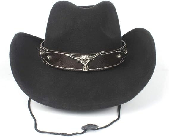 Amazon Co Jp Yxjjp テンガロンハット ウエスタンハット メンズ 帽子 つば広 スエード調 サイズ58センチ 色 ブラック サイズ 56 59cm 服 ファッション小物