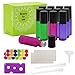 Glass Roll-on Bottles - 5ml, 12 Pack, Assorted Colored by Mavogel, Stainless Steel Roller Balls, Essential Oil Opener, Droppers, Funnels, and Labels Included