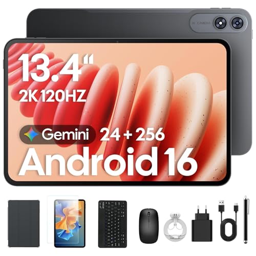 TABWEE 13,4 Zoll Tablet mit Tastatur und Stift für Studium & Büro
