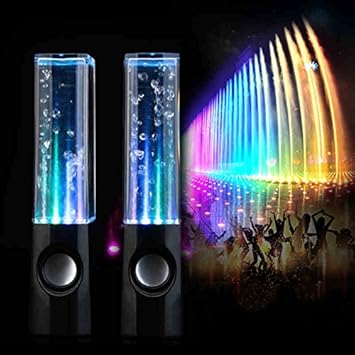 speaker with water and lights