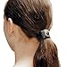 Black Dove hair tie by Hairtyz (single piece) | Leather ponytail holder - hair accessory - scrunchie | Hide your elastic band - modular - flexible | Snap them together for long hair