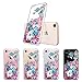 MOSNOVO Peony Floral Flower Garden Pattern Designed for iPhone SE 2020 Case/Designed for iPhone 8 Case/Designed for iPhone 7 Case - Clear
