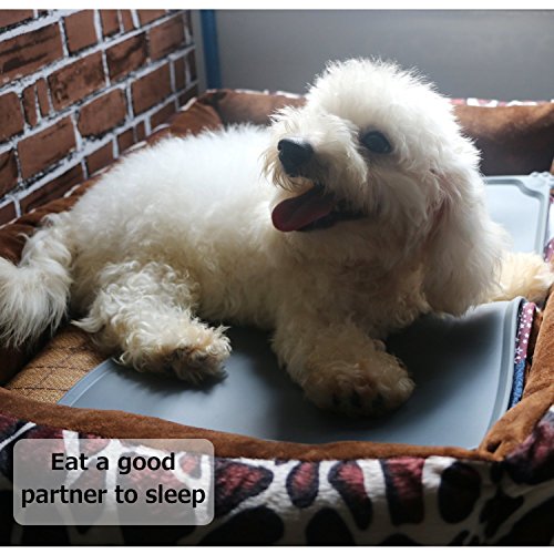 Pet Deluxe Dog Cats Food Mat, Pet Silicone Bowl Mat, Pet Feeding Mat, Waterproof Dog Cat Mat Premium Silicone FDA Grade Non-Stick Non-Slip Anti-Spill Easy Clean - Thumbnail 7