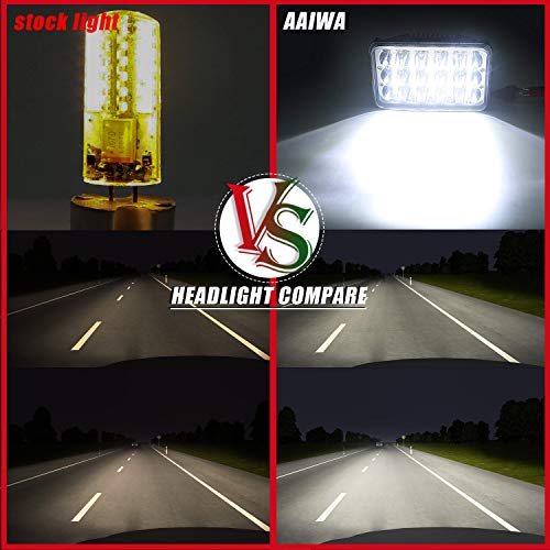 Aaiwa 4x6 LED Headlight Sealed Beam 45W Headlight Replacement 6x4