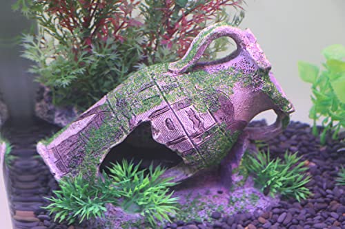 Aqua KT Plastic Aquarium Plant - 9 Inch Green Foreground Curved Grass Decor For Fish Tanks