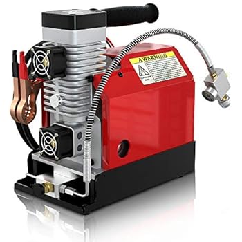 GX Portable PCP Air Compressor,4500Psi/30Mpa,Oil-Free,Powered by Car 12V DC or Home 110V AC with Adapter,Paintball/Scuba Tank Compressor