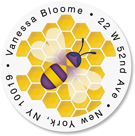 The Bees Knees Self-Adhesive Flat-Sheet Round Address Labels ...