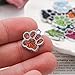 JETEHO 24 Pcs Dog Cat Paw Chunk Snap Button Charms Pendants Crystal Beads for Snap Bracelet DIY Necklace Jewelry Making