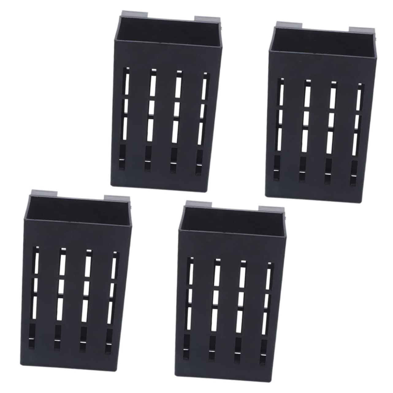 ORFOFE Hanging Aquarium Plant Holder 4-Pack Plastic Aquatic Plant Baskets with Multiple Holes for Root Water Flow 4.92X3.15X2.17 Inch Fish Tank Decoration