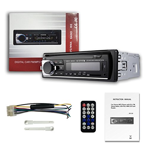Digital Car Stereo - Wikoo Single-Din Bluetooth Car Stereo In Dash with Remote Control - Receivers USB/SD/Audio - MP3 Player/FM Radio, Supports Hands Free Calling
