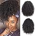 Vigorous Synthetic Afro Kinky Ponytail for Black Women Clip in Hair Extension Kinky Curly Ponytails Drawstring Natural Color Ponytail Hairpiece(2#)