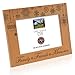 KATE POSH Merry Christmas Love Peace Joy Believe Hope, The Magic of Christmas Family Picture Frame. Santa, Reindeer and Sleigh Decor. Engraved Natural Wood Photo Frame (5x7-Horizontal)