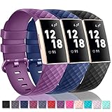 Humenn Bands Compatible for Fitbit Charge 3,Classic & Special Edition Replacement Fitness Sport Wristband Compatible for Charge 3 and Charge 3 SE, Large Small