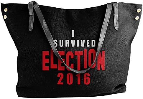 I Survived Election 2016 Canvas Shoulder Bag Large Tote Bags Women Shopping Handbags
