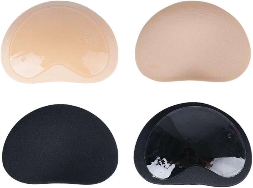 2 pairs Breast Silicone Inserts Bra Pads Bikini Pad Bra Inserts Push-up Pad for Bikinis Swimsuit Sports