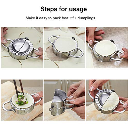 Evaliana Stainless Steel Dumpling Maker Dough Cutter Pie Mold Pastry Tool