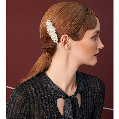Cubaco Pearls Hair Clips for Women Wedding Bridal,Hair Barrettes Hair Pins 5 Pack Gold Different Shapes Clip Hair Styling Tools Accessories for Women Gifts - Thumbnail 6
