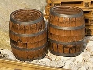 POLA 333211 - 2 Holzfässer, Zubehör für die Modelleisenbahn, Modellbau