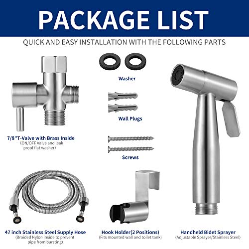 JXMMP Handheld Bidet Sprayer for Toilet with LeakProof Hose