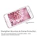 JAHOLAN iPhone SE 2022 Case,iPhone SE 2020 Case,iPhone 8/7 Case,Cute Girl Floral Design Clear Slim Cover Case for iPhone 6/6S/7/8/SE 2020 2022 - Pink Butterfly Flower