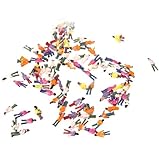 Docooler 100pcs Z Scale 1:200 Mix Painted Model People Train Park Street Passenger Figures