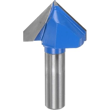 1/2 Shank Trimmer Cutter 1/4 Inch Shank 90 Degree V Groove Router Bit ...