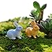tyoungg 24 Pieces Fairy Garden Easter Rabbit Miniature Animal Figures 1.5 * 1.1 Inch (24 Rabbits)