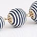 VK Accessories Thread Ball Dangle Earrings Thread Dangle Earrings Soriee Drop Earrings (blue white stripe)