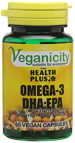 Veganicity Omega-3 DHA:EPA 500mg - Algal Oil Vegan Omega-3 ...