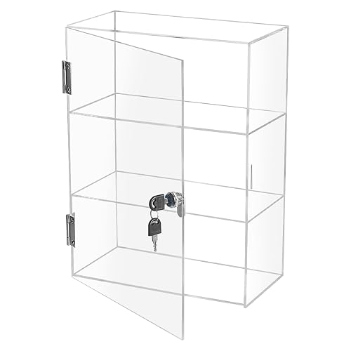 Choowin 4-Shelf Clear Acrylic Display Case with Lock Key,Security ...